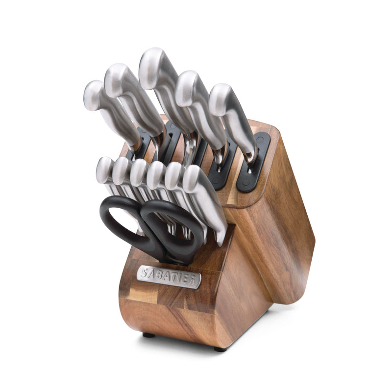 Sabatier Stainless Steel Knife Block Set with Edgekeeper, 13-pc H6