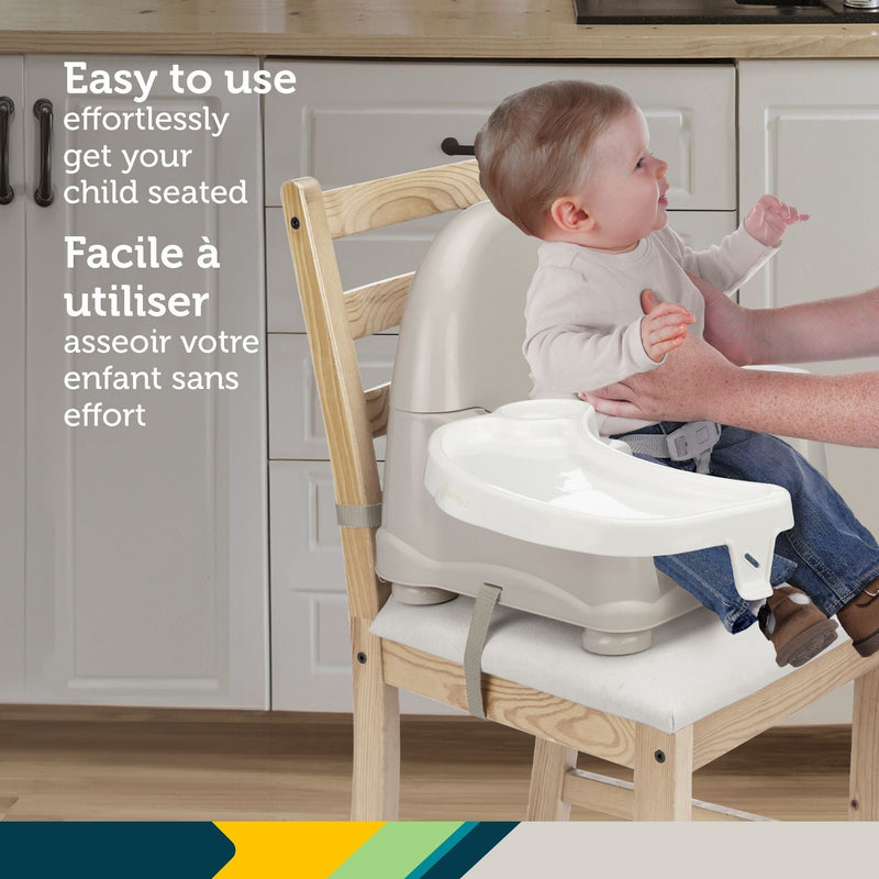 Safety 1st Easy Care Taupe Swing Tray Booster Seat D6