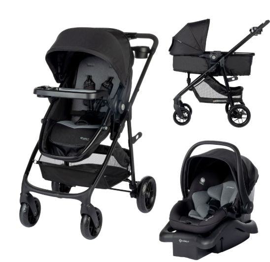 Safety 1st Grow and Go Travel System with 8 Strolling, Alloy V1