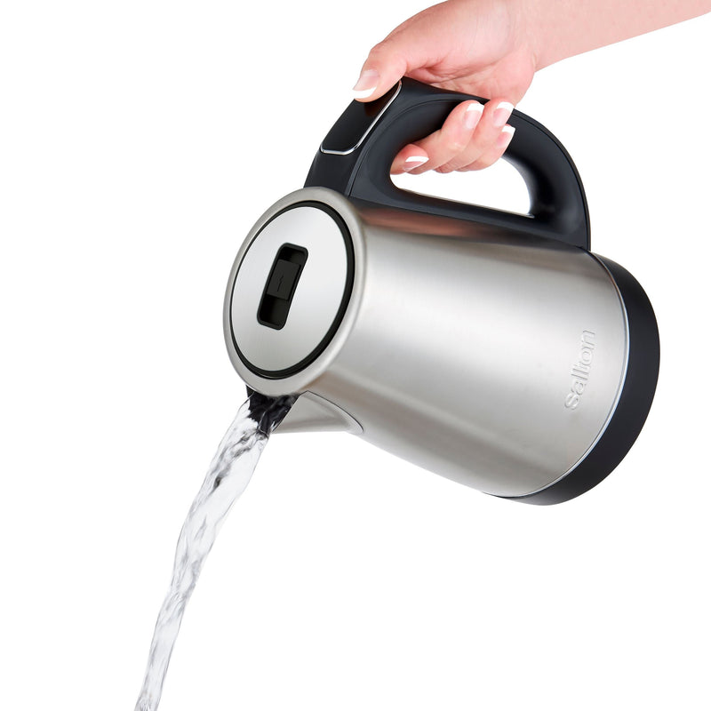 Salton Cordless Electric Kettle with Digital Display, Stainless Steel, 1.7-L B6