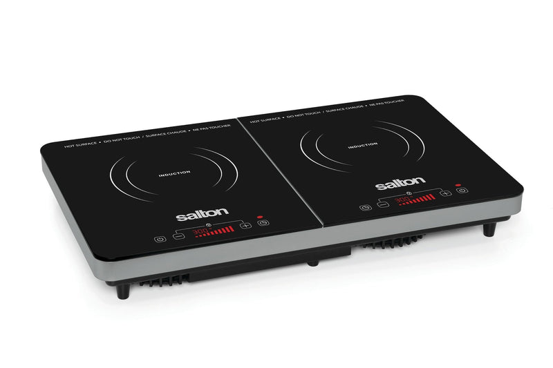 Salton Double Induction Cooktop, LED Display & Touch control with 10 Power Settings I4