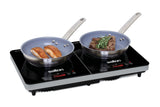 Salton Double Induction Cooktop, LED Display & Touch control with 10 Power Settings