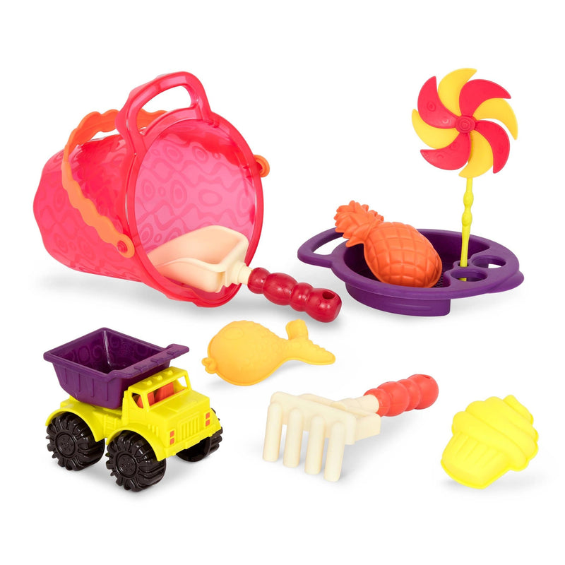 Sands Ahoy! Outdoor Beach Sand Playset with 9 Beach Accessories, Bilingual, 9-pc Z6