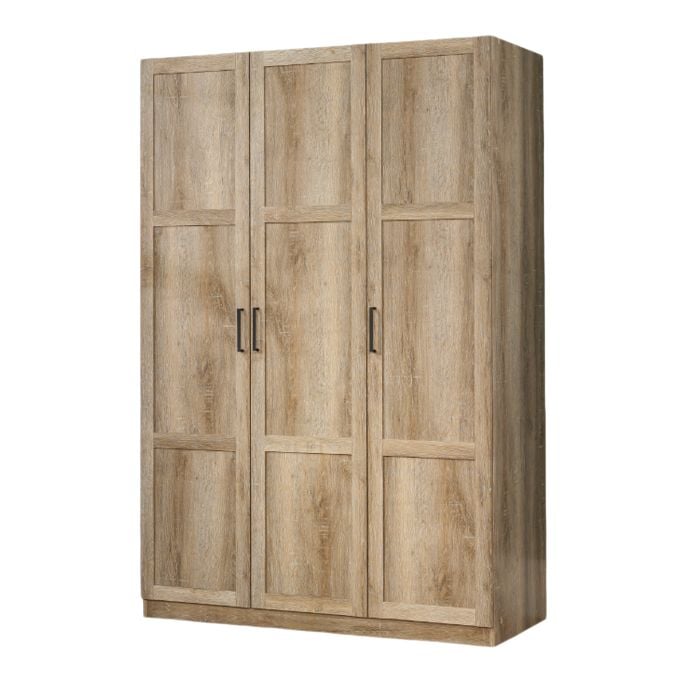 Sauder 3 Door Wardrobe, Shaker Oak Y2