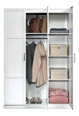 Sauder 3 Door Wardrobe Shaker, White