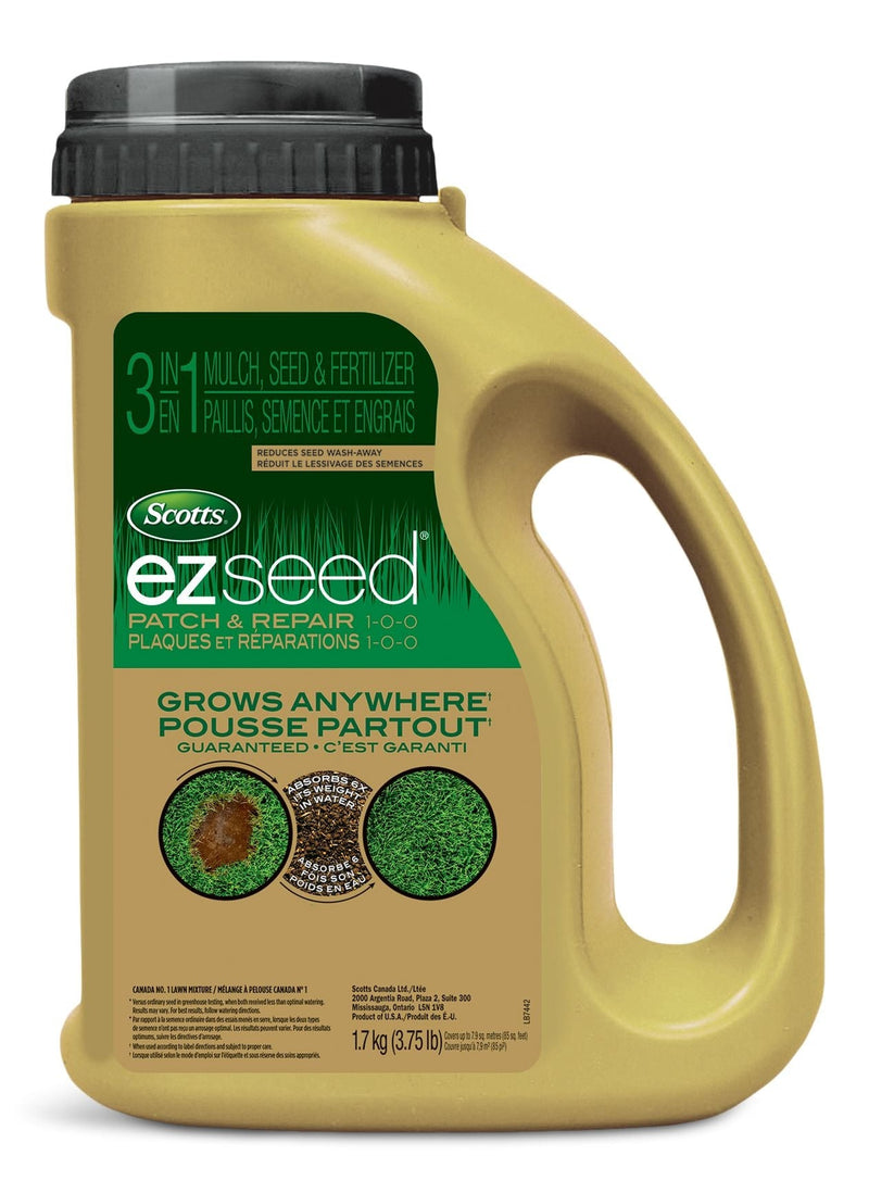 Scotts EZ Seed 3-in-1 Patch & Repair Grass Seed & Fertilizer Mix, 1-0-0, 1.71-kg J1