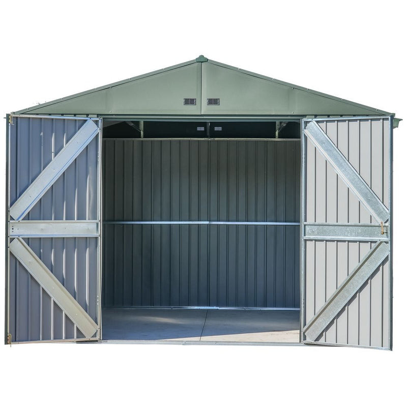 Scotts Lawn Care 10x12-ft Green Corrosion-Resistant Storage Shed E7