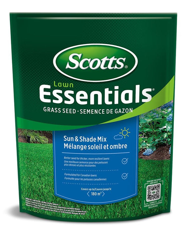 Scotts Lawn Essentials Sun & Shade Grass Seed Mix, Weed-Free, 1-kg R1