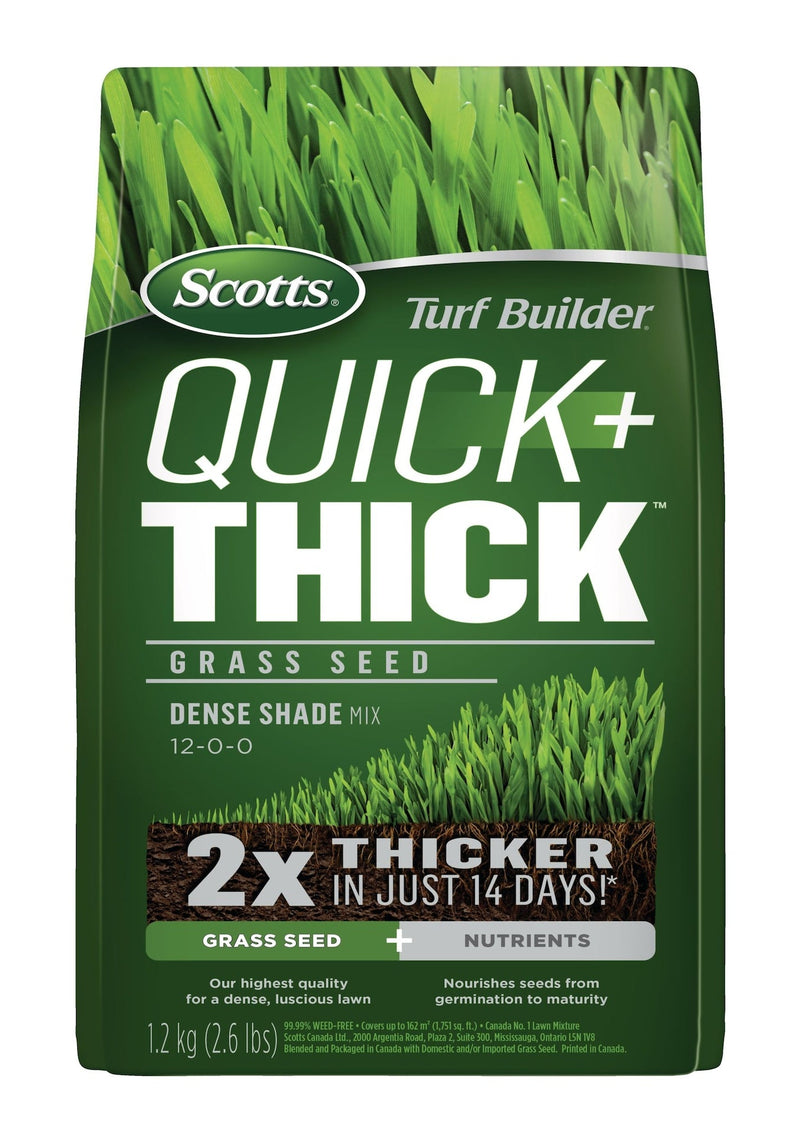 Scotts Turf Builder Quick + Thick Grass Seed Dense Shade Mix, 12-0-0, 1.2-kg G0