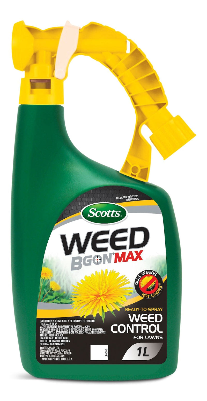 Scotts Weed B Gon MAX Ready-to-Spray Weed Control/Killer Concentrate, Herbicide for Lawns, 1-L N6