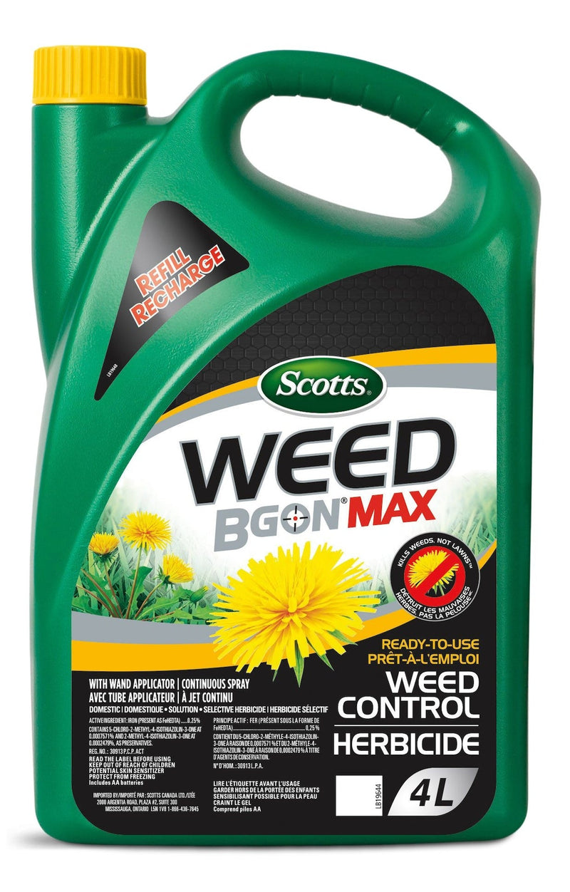 Scotts Weed B Gon MAX Ready-To-Use Weed Control for Lawns Refill, 4-L Q9