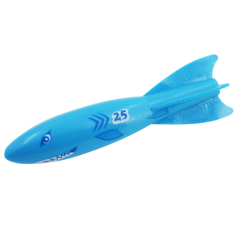 Shark Torpedo Beast Underwater Pool Diving Toys, Multi-Coloured, Assorted, 4-pk, Ages 3+, for Beach/Pool Fun Activities Q0