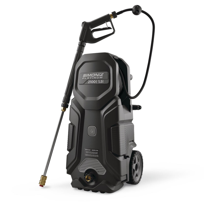 Simoniz Platinum 2100 PSI 1.5 GPM Corded Cold Water Wheeled Brushed Electric Pressure Washer with Foam Blaster R1