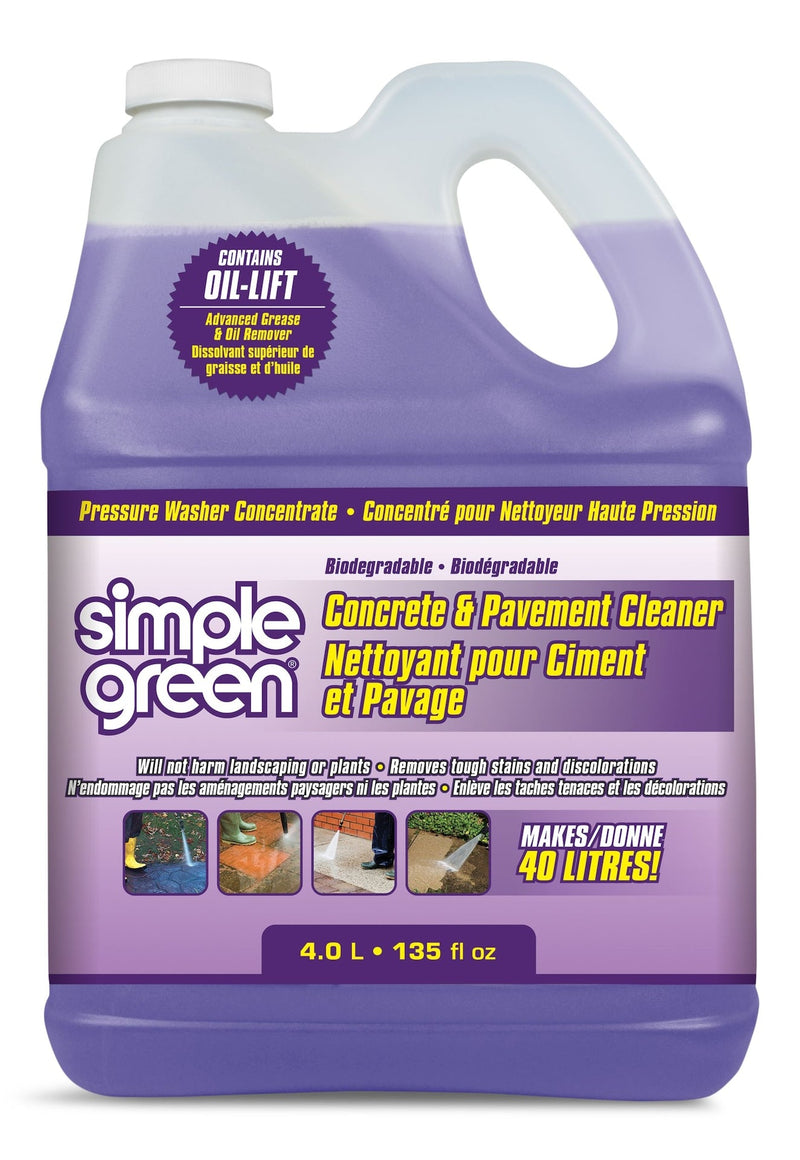 Simple Green Concrete & Pavement Pressure Washer Detergent, 4L R9
