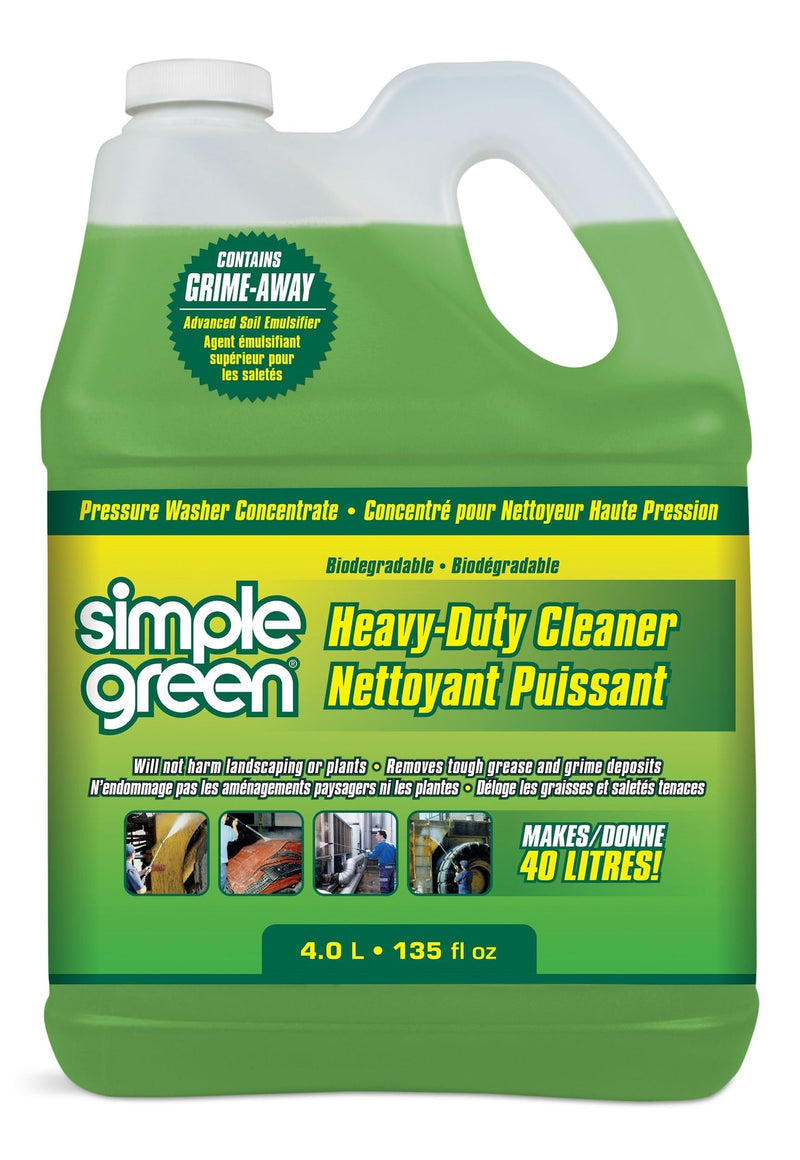 Simple Green Heavy-Duty Concentrate Pressure Washer Detergent, 4L Z8