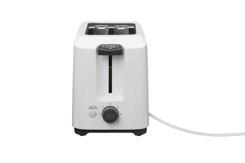 Simplicité 2-Slice Toaster, White, Removable Crumb Tray A1