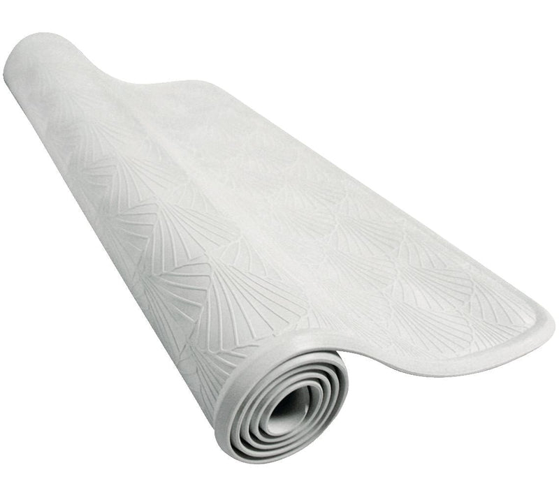 Simplicite Anti-Slip Rubber Bath Tub Mat, White, 16-in x 27-in P4