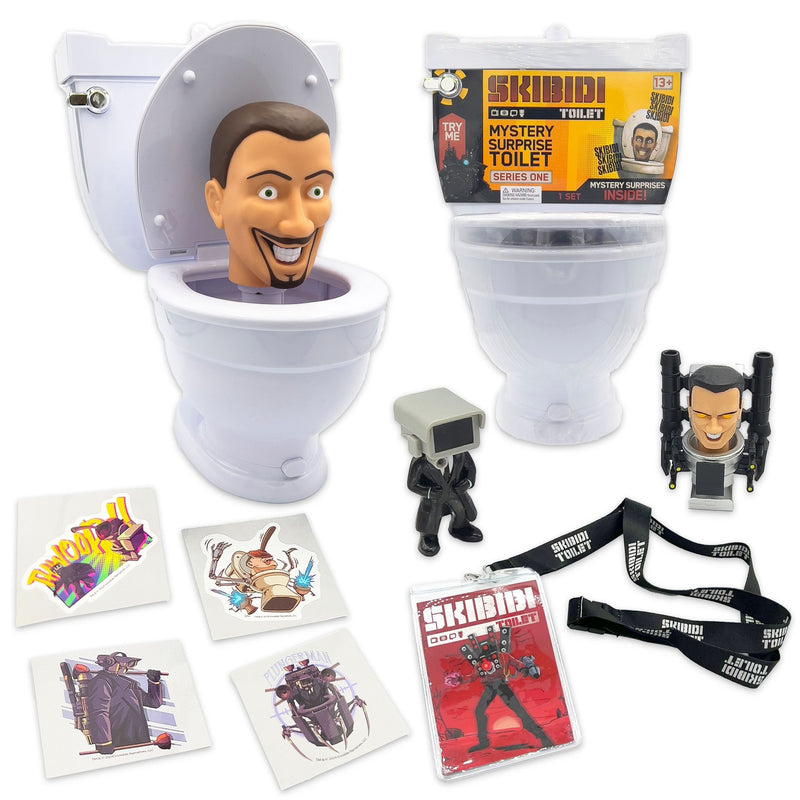 Skibidi Toilet Giant Mystery Toilet Set with Surprise Toys for Ages 13+, Assorted Figures O1