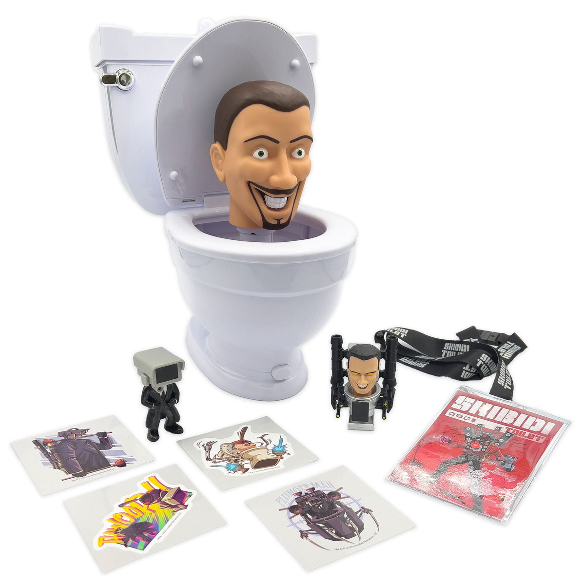 Skibidi Toilet Giant Mystery Toilet Set with Surprise Toys for Ages 13+, Assorted Figures