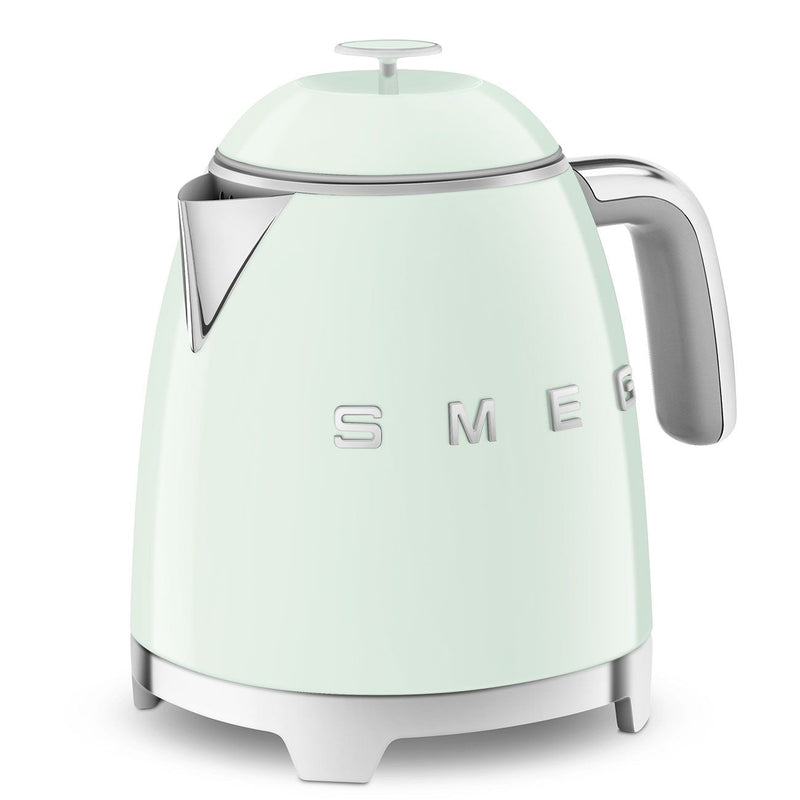 Smeg 50's 1400W Retro Style Electric Mini Countertop Kettle with Cordless Base, Pastel Green, 0.8-L K0