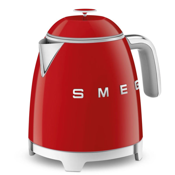 Smeg 50's 1400W Retro Style Electric Mini Countertop Kettle with Cordless Base, Red, 0.8-L K7