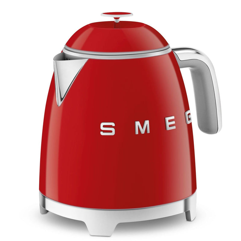 Smeg 50's 1400W Retro Style Electric Mini Countertop Kettle with Cordless Base, Red, 0.8-L K7