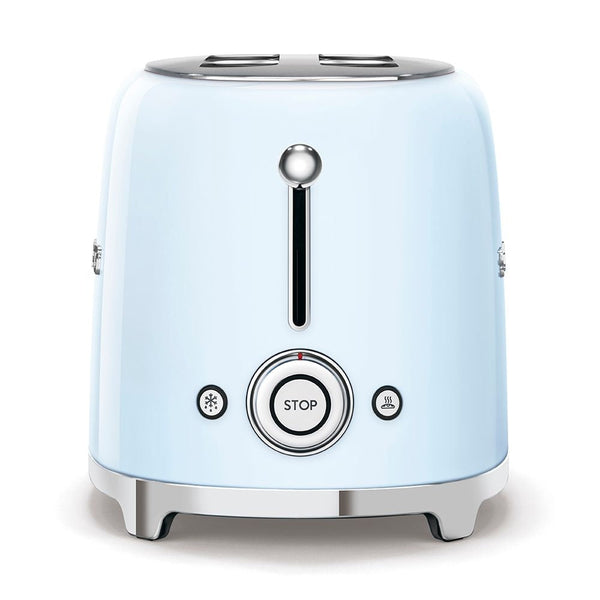 Smeg Retro Style Electric Toaster with Multi-Function Control, Light Blue, 2-Slices U3