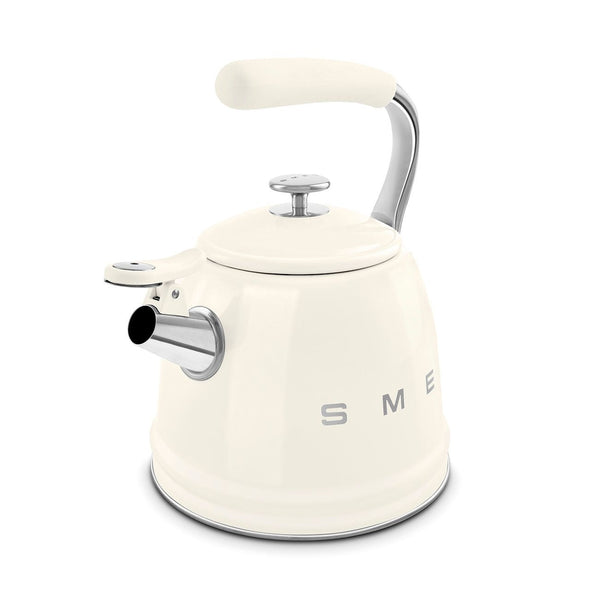 SMEG Traditional Stove Top Whistling Kettle, Cream, 2.3-L N3