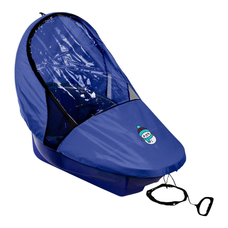 Snocruzer Covered Baby Sled/Toboggan for Ages 12-36 Months, Blue V4