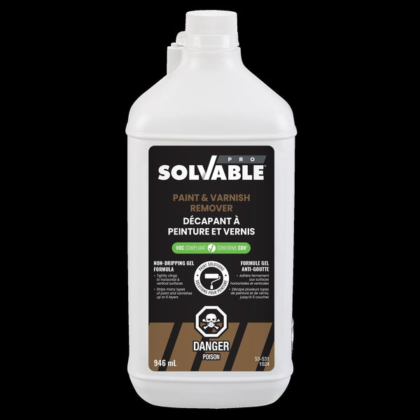 Solvable Professional Contractor Strength Heavy Duty Multi-Surface Paint & Varnish Remover, Assorted Sizes Z9
