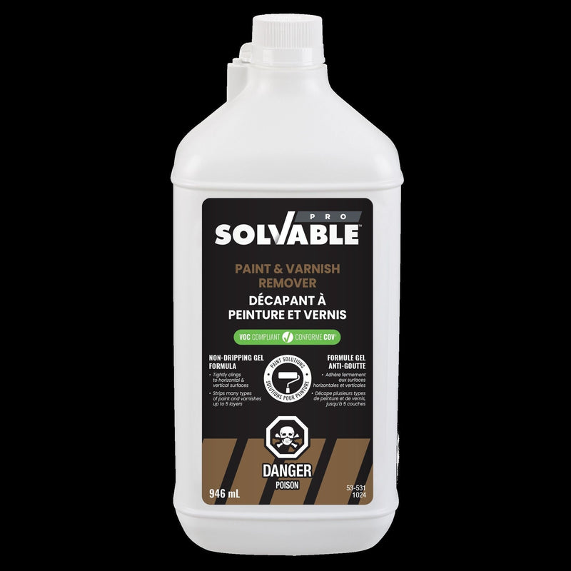 Solvable Professional Contractor Strength Heavy Duty Multi-Surface Paint & Varnish Remover, Assorted Sizes Z9