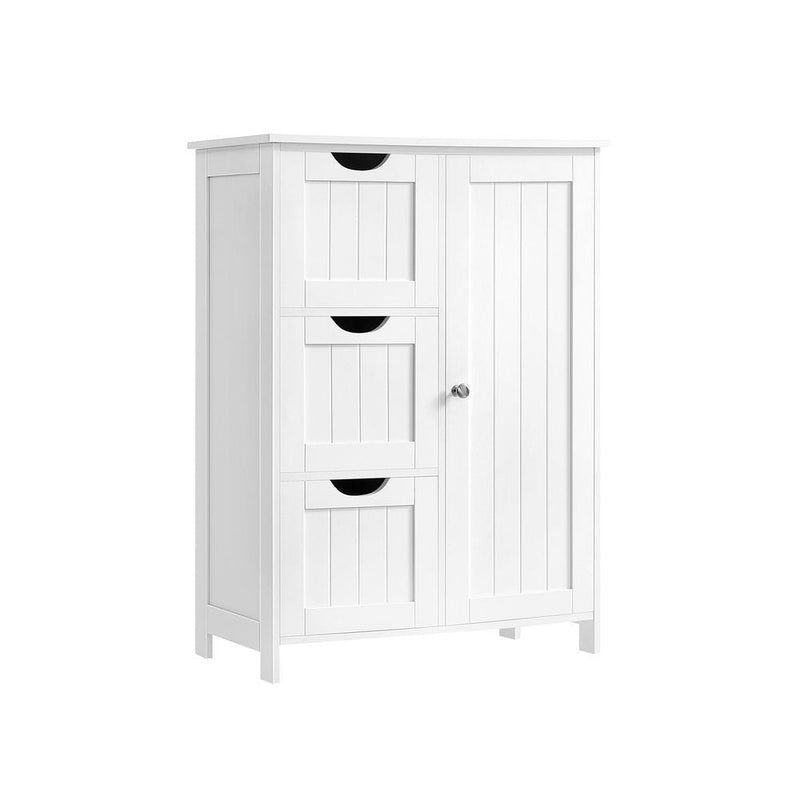 Songmics 3-Drawer White Home Cabinet with Adjustable Dividers C1