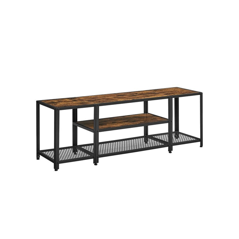 Songmics Home 3-Tier Industrial Rustic Brown TV Stand X2