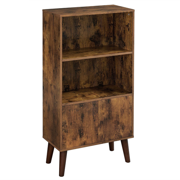 Songmics Home 3-Tier Rustic Brown Retro Cabinet with Steel Frame N1