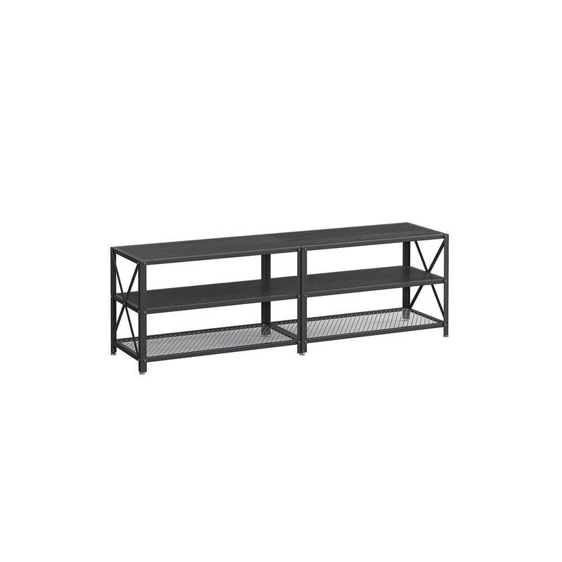 Songmics Home 70-in 3-Tier Industrial Black TV Stand W7