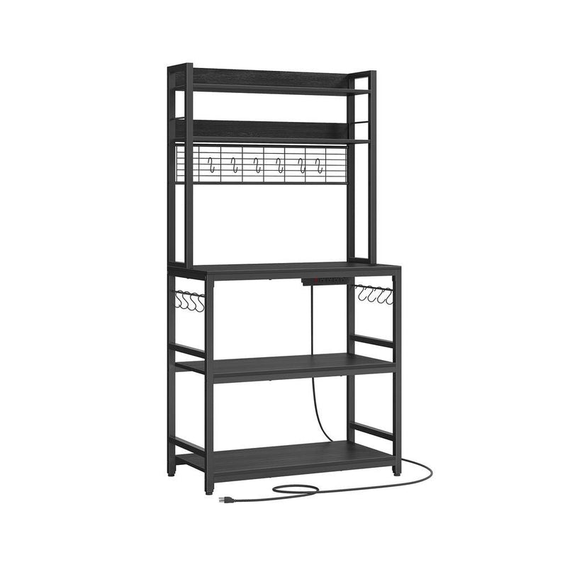 Songmics Home Charcoal Grey Baker's Rack with 4 AC Outlets B8