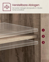 Songmics Home Industrial Camel Brown/Black Buffet Cabinet