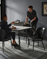Songmics Home Mid-Century Modern Black Dining Chairs Set, 2-pk