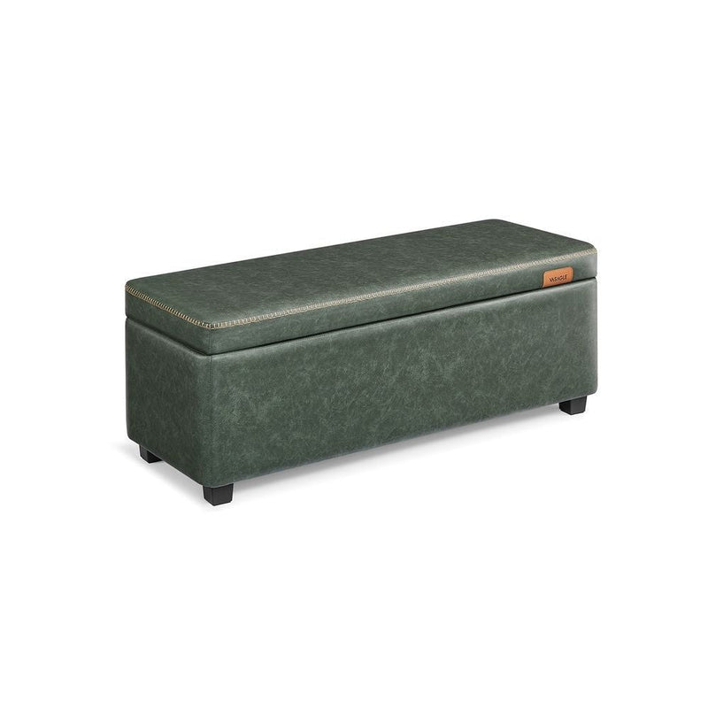 Songmics Home Mid-Century Modern Green Storage Ottoman T0