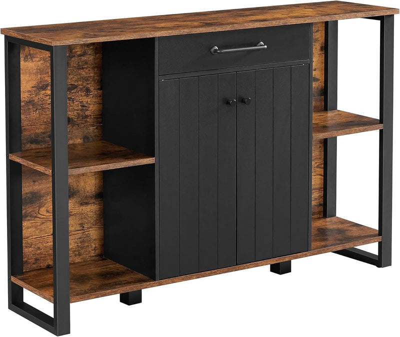 Songmics Home Rustic Brown Storage Cabinet with Drawer T8