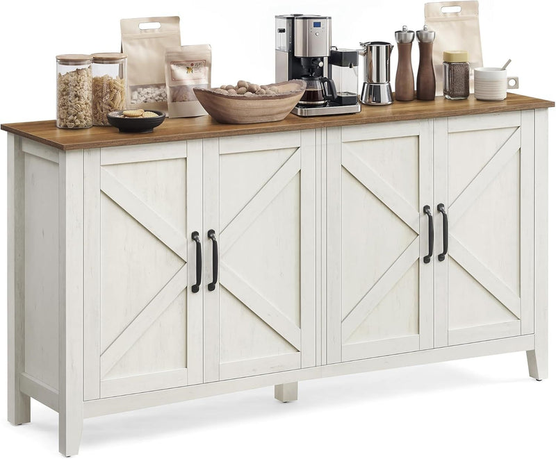 Songmics Home Rustic White/Honey Brown Buffet/Storage Cabinet Z4
