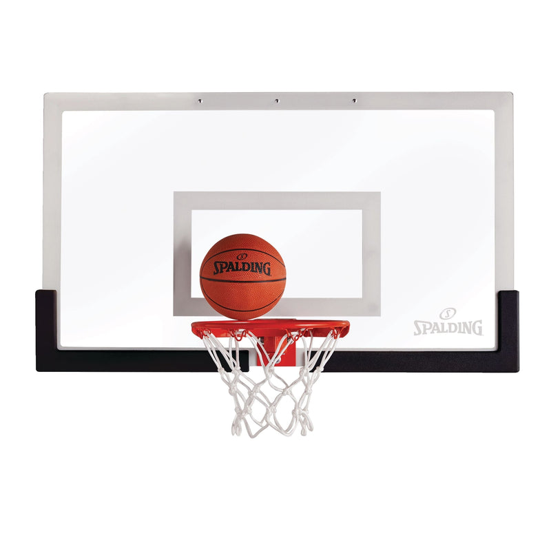 Spalding 180° Arena Slam Jam Pro Over-The-Door Mini Basketball Hoop & Net with Ball B2