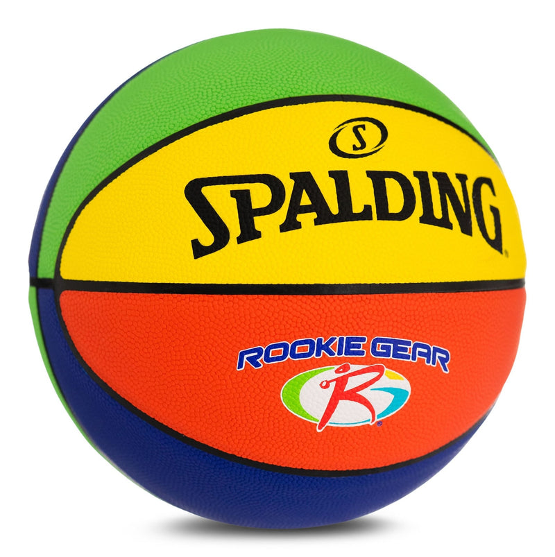 Spalding Rookie Gear Youth Kids' Indoor/Outdoor Multi-Colour Composite Basketball, Size 5 (27.5-in) F0