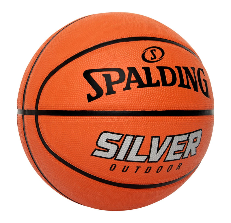 Spalding Silver Outdoor Rubber Basketball, Official Size 7 (29.5-in), Orange D5