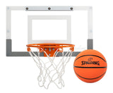 Spalding Slam Jam Indoor Over-the-Door Mounting Mini Basketball Hoop & Net with Ball