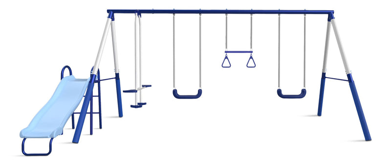 Sportspower Arcadia Star Kids' 5-Station Burst Metal Swing Set Combo with Slide X3