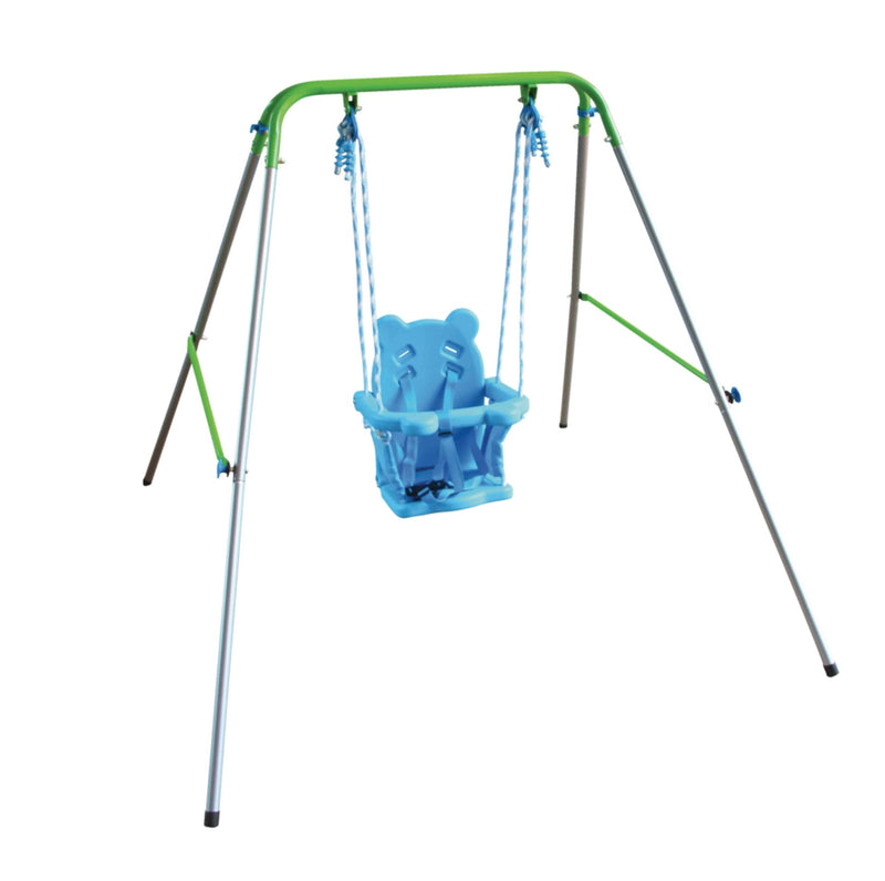 Sportspower Outdoor Foldable Metal/Steel Swing Set, Ages 12-36 Months, 55-lb Capacity U9
