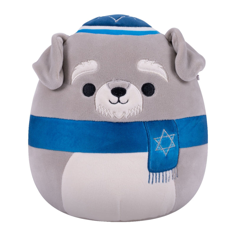 Squishmallow Grey Schnauzer Plush Toy, 8-in, Ages 3+, for Hanukkah E1