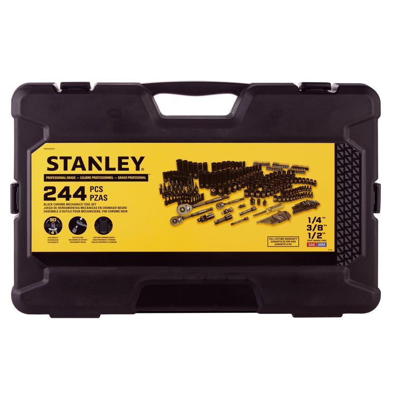 Stanley 244 Piece Black Chrome Socket Set I2