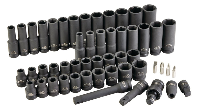 Stanley Pro 1/2-in Impact Socket Set, 52-pc T6
